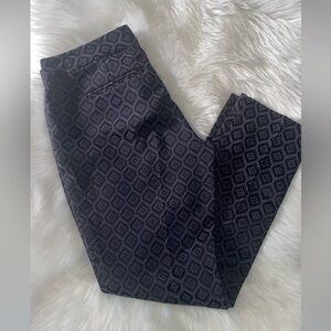 Banana Republic Black and Gray Patterned Pants